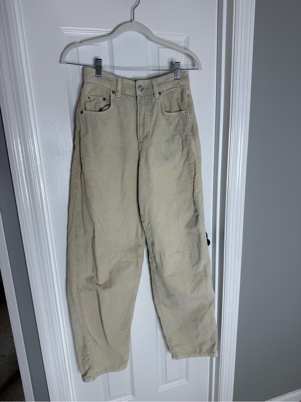 BDG by Urban Outfitters Beige Corduroy Logan High-Rise Pants
